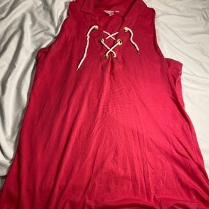 Lilly Pulitzer Sleeveless Lace Up Tank